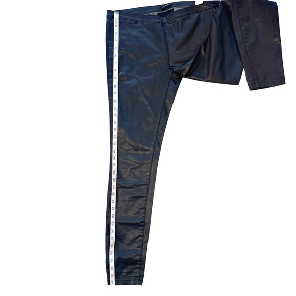 Massimo Dutti Black Coated Skinny Pants EU 38 US 6 - Picture 12 of 16